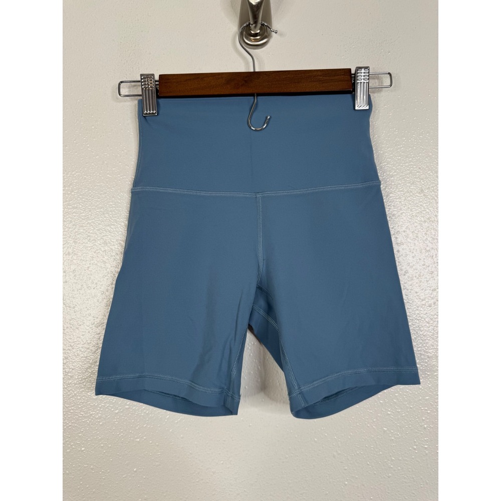 Lululemon Align High-Rise Short 6" Blue Yoga Biker Shorts Size 4 W7BT3S